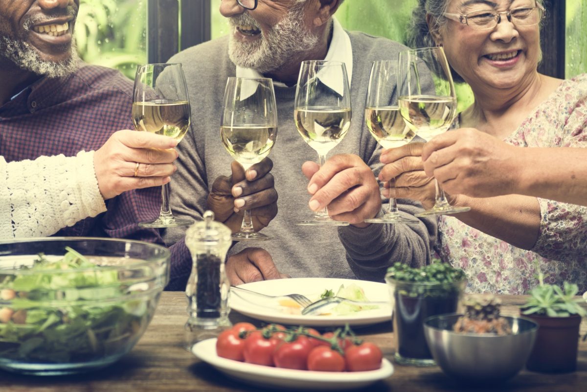 Group of Senior Retirement Meet up Happiness Concept